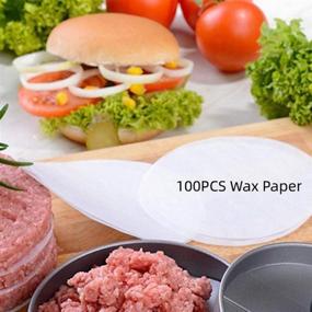 img 2 attached to 🍔 Premium Non-stick Burger Press with 100pcs Patty Paper: Create Perfect Stuffed Burgers, Sliders, and Beef Patties!