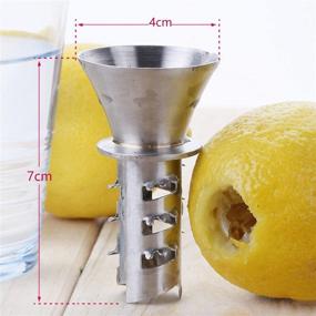 img 3 attached to 🍋 Top-Rated Utensils Stainless Steel Manual Lemon Juicer Squeezer Reamer 18/8 Stainless Steel Handheld Citrus Juicer and Lemon Pourer (1)