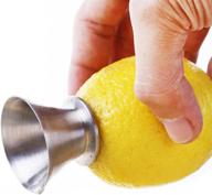 🍋 top-rated utensils stainless steel manual lemon juicer squeezer reamer 18/8 stainless steel handheld citrus juicer and lemon pourer (1) logo