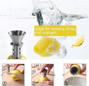 img 2 attached to 🍋 Top-Rated Utensils Stainless Steel Manual Lemon Juicer Squeezer Reamer 18/8 Stainless Steel Handheld Citrus Juicer and Lemon Pourer (1)