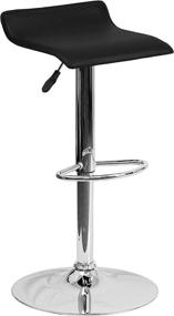 img 3 attached to Versatile & Stylish: Flash Furniture's Adjustable 🪑 Height Barstool with Wave Seat & Chrome Base