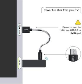 img 2 attached to 🔌 Кабель CableCreation 2-Pack быстрого заряда короткий микро-USB-кабель, трехслойный быстрый зарядный кабель, совместим с Roku Streaming TV Stick, PS4, Power Pack, Android Phone, 0,5 фута - Черный