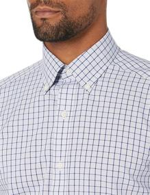 img 2 attached to Non Iron Windowpane Men's Clothing with Tailored Button Collar - BUTTONED