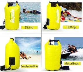 img 1 attached to 🌊 Aquafree Waterproof Dry Bag - 2L, 5L, 10L, 20L, 30L, with Adjustable Shoulder Strap - Ideal for Swimming, Kayaking, Boating, Rafting, Sailing, Canoeing, SUP, Fishing, Surfing, Diving, Snorkeling, and Water Sports