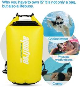 img 2 attached to 🌊 Aquafree Waterproof Dry Bag - 2L, 5L, 10L, 20L, 30L, with Adjustable Shoulder Strap - Ideal for Swimming, Kayaking, Boating, Rafting, Sailing, Canoeing, SUP, Fishing, Surfing, Diving, Snorkeling, and Water Sports
