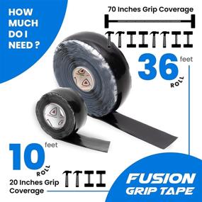 img 1 attached to 🏋️ Enhance Your Grip with Core Prodigy Fusion Grip Tape - The Ultimate Silicone Rubber Wrap for Optimal Performance in Sports, Gym, and Tool Handling