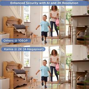 img 2 attached to Kamia 2K Indoor Security Pet Dog Camera DejavuCam PT,4MP 30FPS Panoramic View Control WiFi Baby Monitor with On-Device AI, 2 Way Audio, Night Vision, Motion Tracking, Alexa Compatibility, Gesture Control+