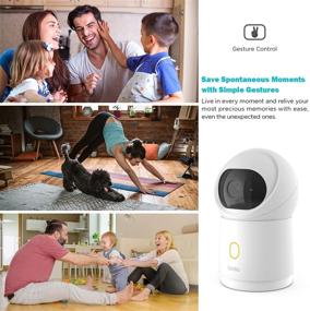 img 3 attached to Kamia 2K Indoor Security Pet Dog Camera DejavuCam PT,4MP 30FPS Panoramic View Control WiFi Baby Monitor with On-Device AI, 2 Way Audio, Night Vision, Motion Tracking, Alexa Compatibility, Gesture Control+
