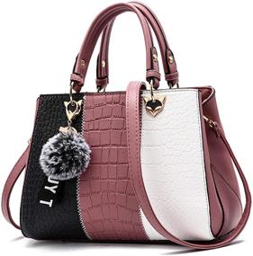 img 4 attached to 👜 Stylish and Versatile Women's Crocodile Handbags and Wallets - Linno Fashion Satchel Collection