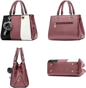 img 2 attached to 👜 Stylish and Versatile Women's Crocodile Handbags and Wallets - Linno Fashion Satchel Collection