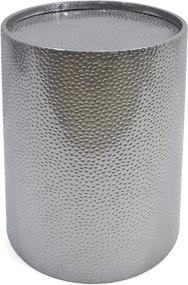 img 1 attached to Modern Round Accent Table: Christopher Knight Home's Rache with Hammered Iron Design, Silver