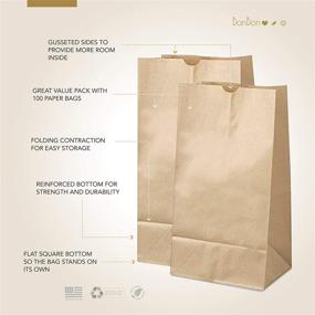 img 3 attached to BonBon Paper Kraft Brown Paper Bag - Small Treat Bags for Candy, Crafts, Gifts & Party Favors (100 Count - Bulk)