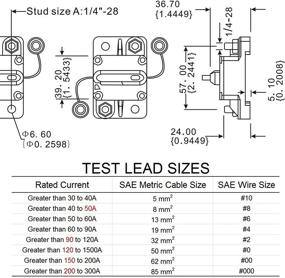 img 1 attached to 🚤 LYCAEA Waterproof IP67 Circuit Breaker for Boat Trolling - Manual Reset, Surface Mount, 12V-48V DC
