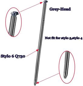 img 2 attached to Holographic LCD Touch Screen Stylus Pen Replacement Parts for LG Stylo 6, Stylo 6 Plus, Boost, AT&T, TracFone, Verizon, Spectrum, Xfinity, T-Mobile, Sprint, Cricket Wireless - Grey