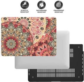 img 1 attached to OneGET Laptop Case for MacBook Pro 13 inch Case 2016-2019 Release A2159 A1989 A1706 A1708, Flower Pattern Hard Shell Case + Keyboard Cover & Screen Protector(F19)