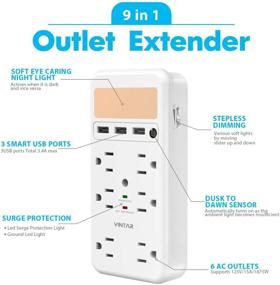 img 3 attached to VINTAR Protector Extender White: ETL Certified Power Strips for Maximum Safety