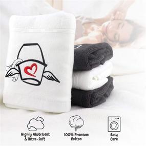 img 2 attached to 💑 Love Mop Premium Cotton Sex Towel - Ultimate Naughty Gift for Bachelorette, Wedding, Bridal Shower & More - Couples, Anniversary, Valentines Day - Grey