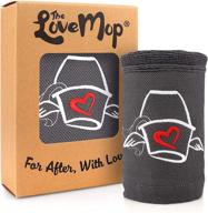 💑 love mop premium cotton sex towel - ultimate naughty gift for bachelorette, wedding, bridal shower & more - couples, anniversary, valentines day - grey logo