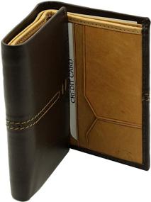 img 2 attached to Genuine Leather Bifold Wallet for Men – Classic Accessories, Card Cases & Money Organizers