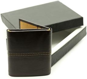 img 1 attached to Genuine Leather Bifold Wallet for Men – Classic Accessories, Card Cases & Money Organizers