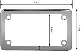 img 3 attached to 🏍️ Motorcycle Slim Style Polished Stainless Steel License Plate Frame by LFPartS