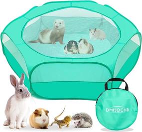 img 4 attached to 🏡 DMISOCHR Small Animal Playpen with Cover - Breathable Guinea Pig Cage Tent House, Escape Proof Exercise Fence - Indoor/Outdoor Portable Enclosure for Hamster, Kitten, Puppy, Rabbits, Chinchillas - Includes Bag