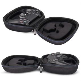 img 1 attached to 🎮 Sisma PS4 DualShock 4 Wireless Controller Travel Case: Hard Shell Protective Cover Storage Pouch, Black