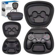 🎮 sisma ps4 dualshock 4 wireless controller travel case: hard shell protective cover storage pouch, black logo