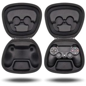 img 2 attached to 🎮 Sisma PS4 DualShock 4 Wireless Controller Travel Case: Hard Shell Protective Cover Storage Pouch, Black