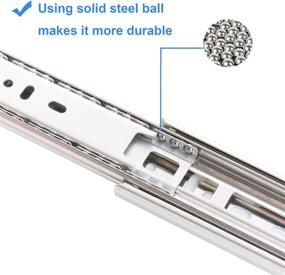 img 2 attached to 🔧 Betesy Hardware Set of 6 - 20 Inch Full Extension Side Mount Ball Bearing Sliding Drawer Slides