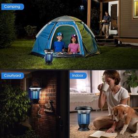 img 1 attached to AiMoxa Solar Mosquito Zapper & Self-Cleaning Bug Zapper - Waterproof Insect Fly Pest Trap for Outdoor and Indoor Use - Powerful Electric Zapper for Backyard and Patio - Hangable Black with USB Lantern