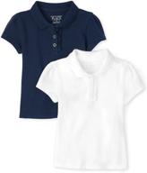 girls' white ruffle sleeve uniform at children's place - clothing, tops, tees & blouses logo