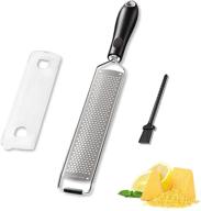 🍋 breezylife lemon zester and cheese grater: premium stainless steel blade for versatile kitchen use логотип