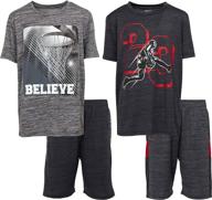 athletic active performance graphic t shirt boys' clothing : clothing sets logo