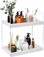 🛁 2-tier wooden bathroom countertop organizer, standing rack for skincare, vanity storage shelf, kitchen spice rack, bathroom office storage логотип