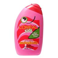 🍓 l'oreal kids extra gentle 2-in-1 shampoo: strawberry smoothie, 9 fl oz - ultimate haircare for kids! logo