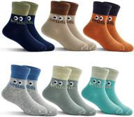 🧦 6 pack of colorful cartoon boys' cotton crew socks – seamless, kid-friendly quarter socks logo