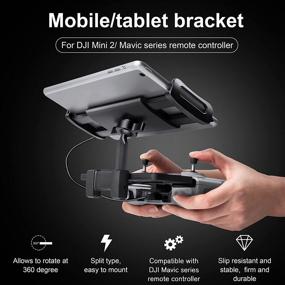 img 3 attached to 📱 Versatile STARTRC Mavic Air 2S Tablet Stand: Securely Mounts 4-12 Inch Smart Phones and iPads for DJI Mini 2/Mavic Air 2/DJI Air 2S/Mini SE/Mavic Mini Remote Controller Accessories