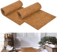 ❄️ 2 pack 16 × 79inches no-slip snow & ice carpet - waterproof anti-slip coir mat for front door walkway - safe and stable walking on snow and ice - winter outdoor runner with non-slip features logo