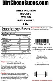 img 2 attached to 💪 DirtCheapSupps Unflavored Whey Protein Isolate 2lb: Affordable Quality Supplement for Muscle Growth