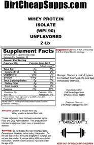 img 1 attached to 💪 DirtCheapSupps Unflavored Whey Protein Isolate 2lb: Affordable Quality Supplement for Muscle Growth