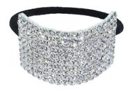crystal avenue rhinestone ponytail 💎 holder: silvertone hair tie with sparkling crystals logo