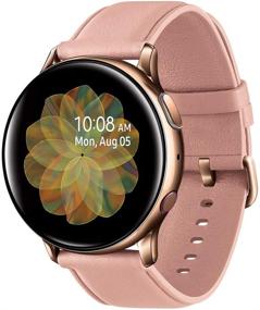 img 1 attached to 🌟 Renewed SAMSUNG Galaxy Active 2 R835U 40mm GPS + LTE Smartwatch, Rosegold Leather Band