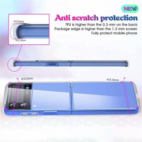 img 2 attached to SunStory Samsung Galaxy Z Flip 3 Clear Case - Slim Thin Crystal Hard PC Bumper Shockproof Anti-Scratch Transparent (Clear) - 2021 Edition