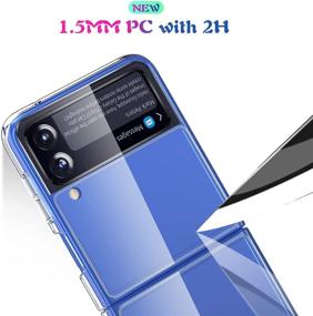 img 3 attached to SunStory Samsung Galaxy Z Flip 3 Clear Case - Slim Thin Crystal Hard PC Bumper Shockproof Anti-Scratch Transparent (Clear) - 2021 Edition