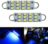 ultra blue festoon led bulbs - ijdmtoy 12-smd-3528 | 43mm 211-2 212-2 214-2 561 | car side door courtesy lights logo