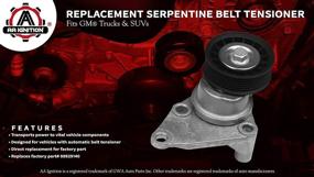 img 3 attached to 🔧 High-Quality Serpentine Belt Tensioner Pulley Assembly - Direct Replacement for Part Numbers 38158, 88929140 - Fits Various Chevy, GMC & GM Vehicles - Including Avalanche, Silverado, Tahoe, Trailblazer, Sierra, Yukon, and Escalade