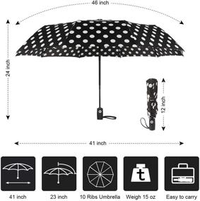 img 3 attached to ☂️ Agaric Polka Compact Travel Umbrella: Stay Protected on the Go!
