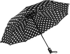 img 4 attached to ☂️ Agaric Polka Compact Travel Umbrella: Stay Protected on the Go!