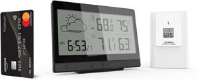 img 1 attached to Ximble Wireless Ambient Weather Station with Humidity Sensors - Accurate Time, Temperature, and Forecast, Remote Outdoor Connectivity, Precision Reliability